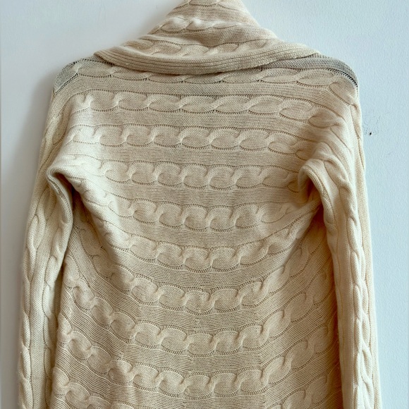 RALPH LAUREN BLACK LABEL  100% CASHMERE  CABLE KNIT CIRCLE KNIT CARDIGAN - Picture 8 of 9